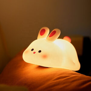 rabbit night light cute silicone baby lamp nursery night lamp kids bedside lamp for breastfeeding