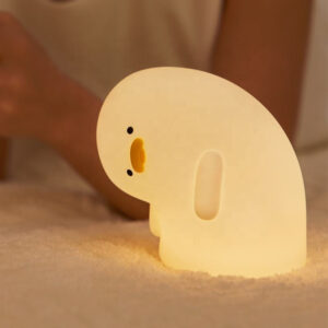 cute duck night light 3 level dimmable soft silicone nursery nightlight,night light for toddler baby kids decor,cool gifts duck lamp (复制)